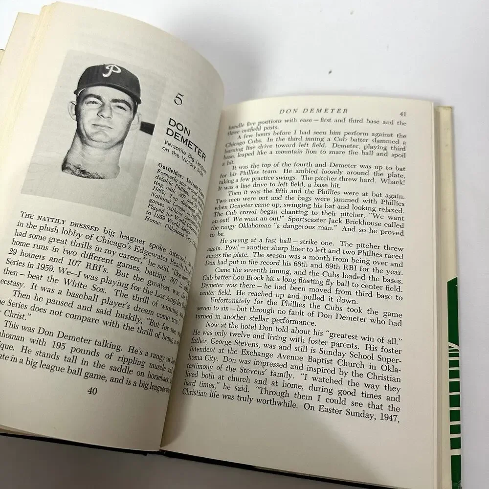 Play Ball! Book True Stories Faith in Action James Hefley Vintage Sports 1966